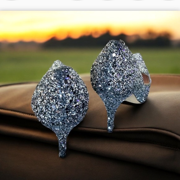 Kate Spade Glitter Heels Like New - Picture 3 of 3